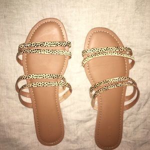 Jcrew women’s leopard sandals Sz 9